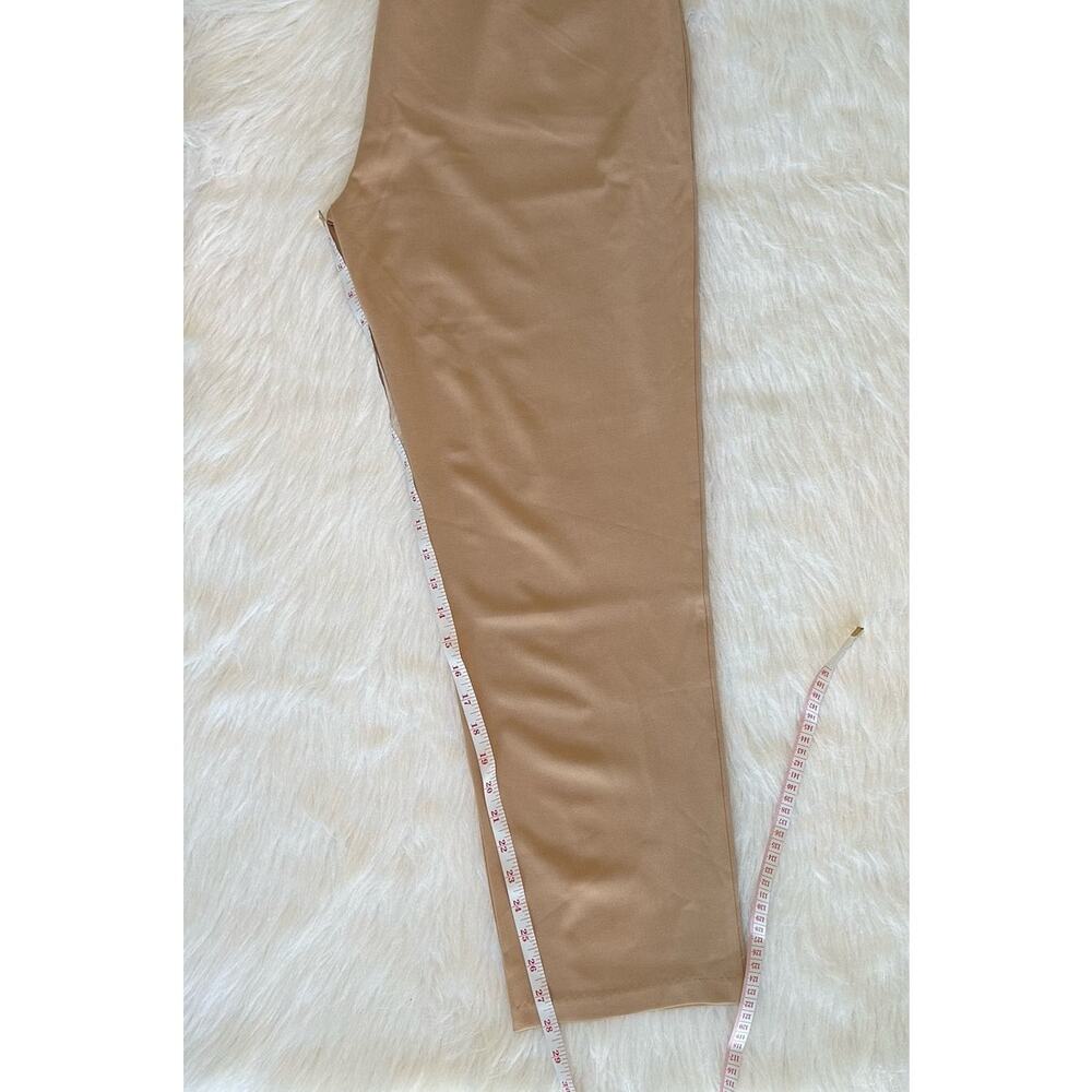Lulus Kick It Beige High-Waisted Trousers Dress Pants Size XL Pleated Office NWT - Picture 14 of 15